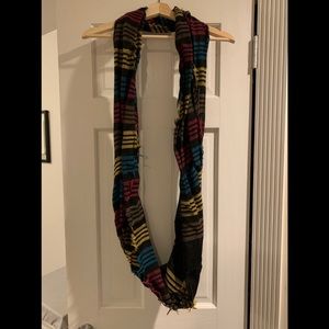 Striped infinity scarf